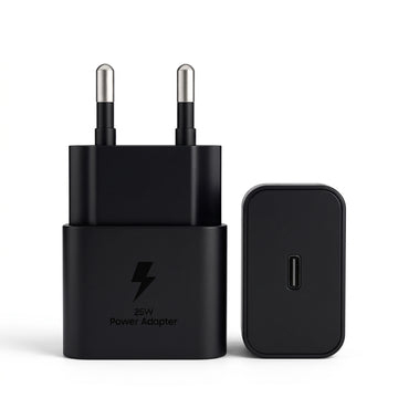 Samsung Original 25W Super Fast Charging PD USB-C Power Adapter (EU Pin) | USB Type-C Fast Charger for Galaxy S25, S24, S23, S22, S21, Note Series & Tab Series