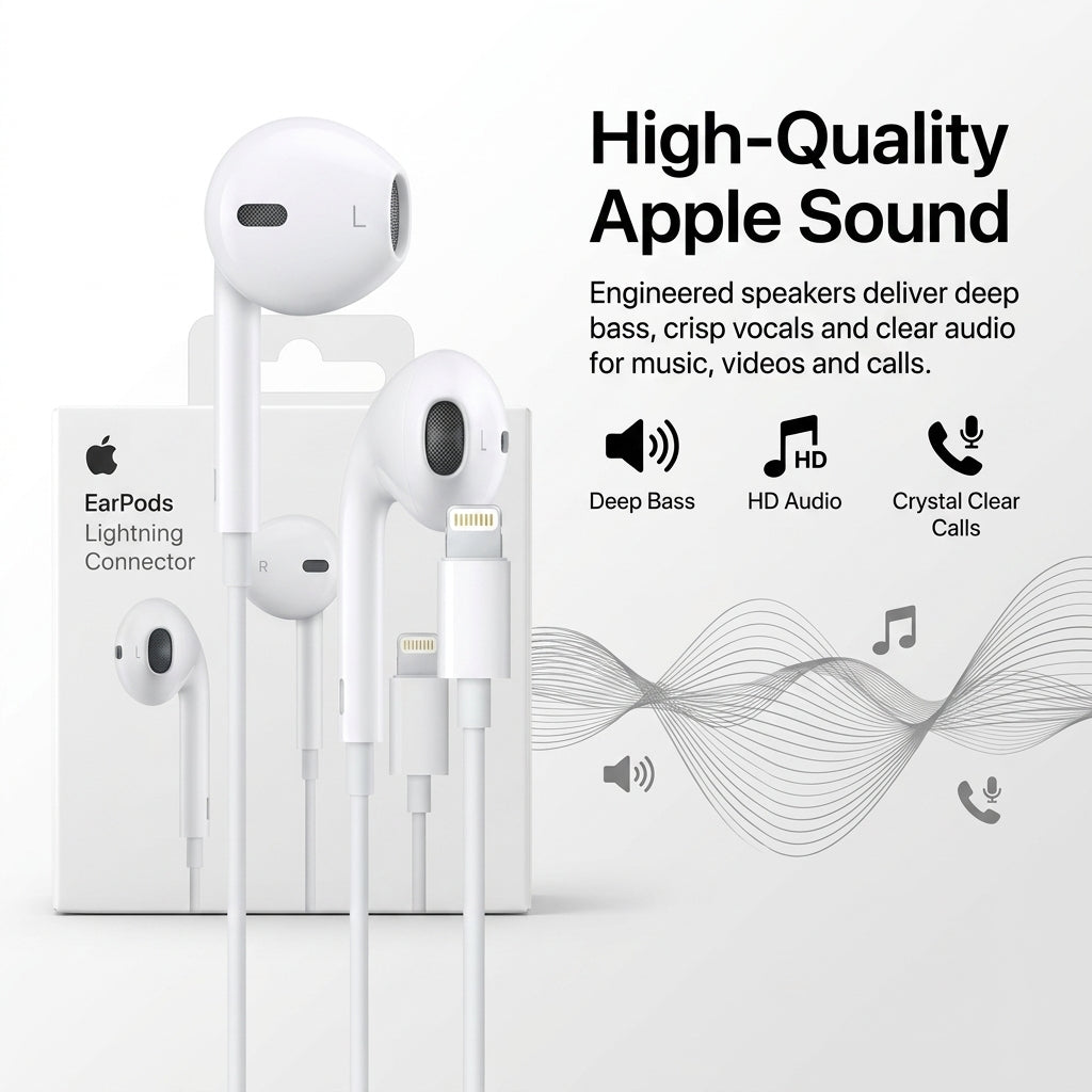 Apple EarPods Lightning Connector Front View