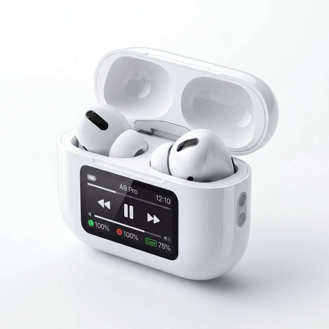 A9 Pro Wireless Earbuds with Smart LCD Touch Screen Bluetooth 5.4